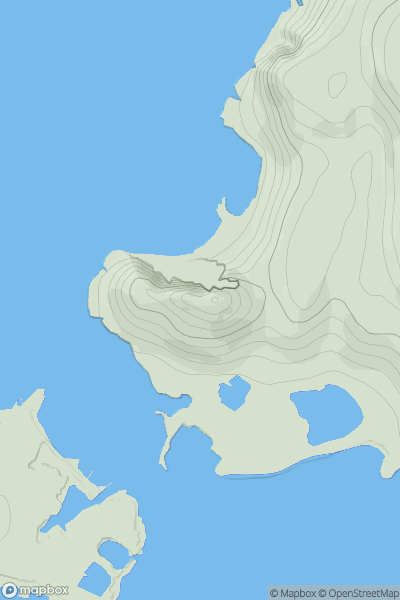 Thumbnail image for Dun Mor [Oban to Loch Fyne] showing contour plot for surrounding peak